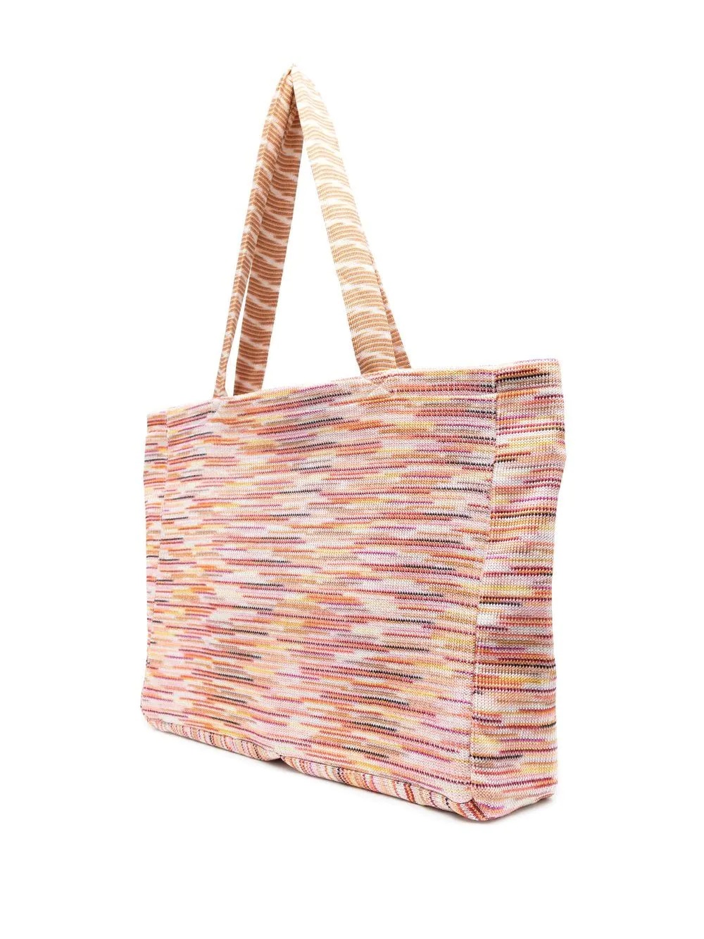 logo-print knitted tote bag - 3