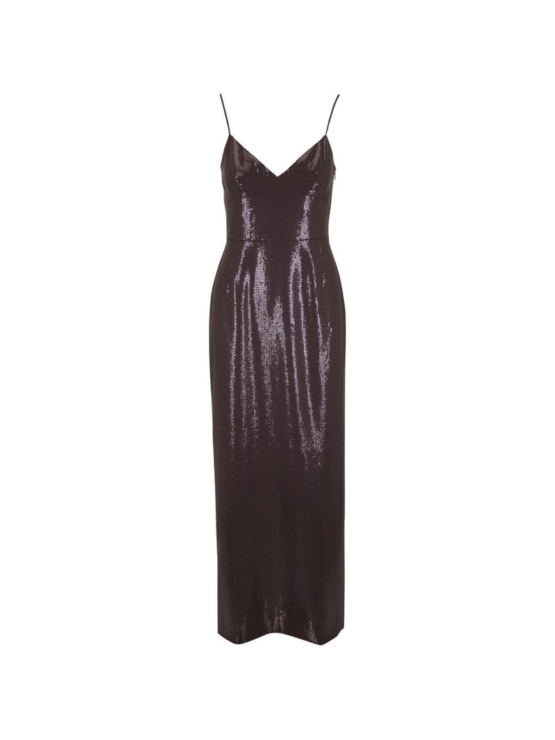sequin embellished V-neck dress 1