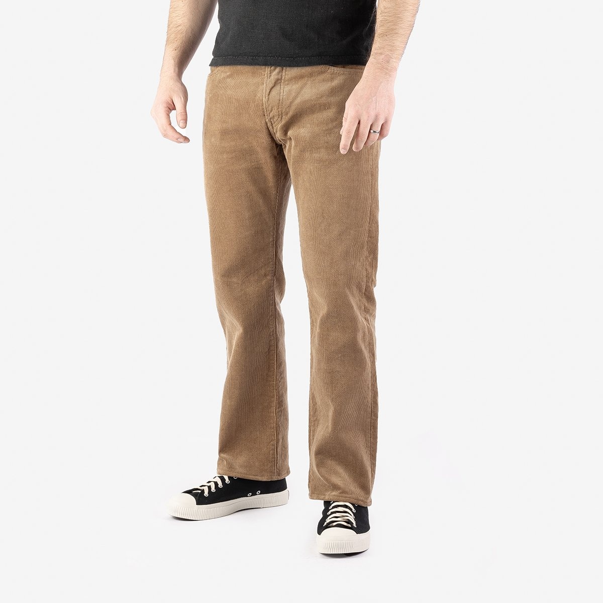 IH-6634-BEI 14oz Heavy Corduroy Straight Cut Pants - Beige - 2