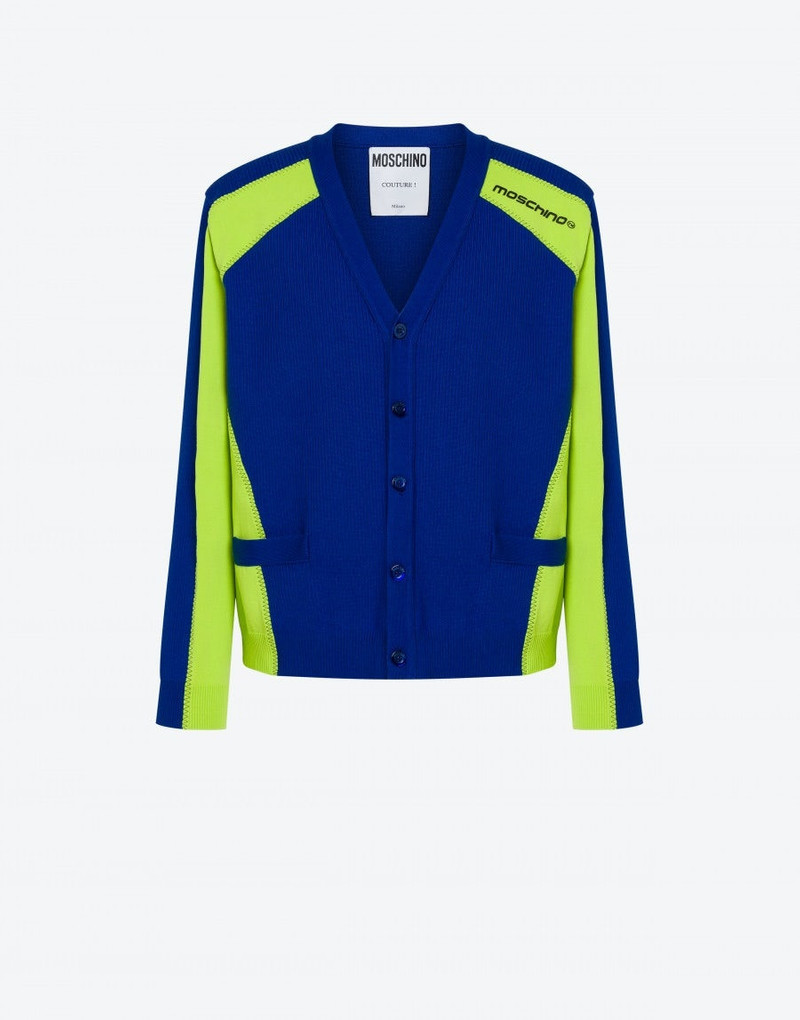 MOSCHINO ™ COMPACT-HIGH WOOL CARDIGAN 1