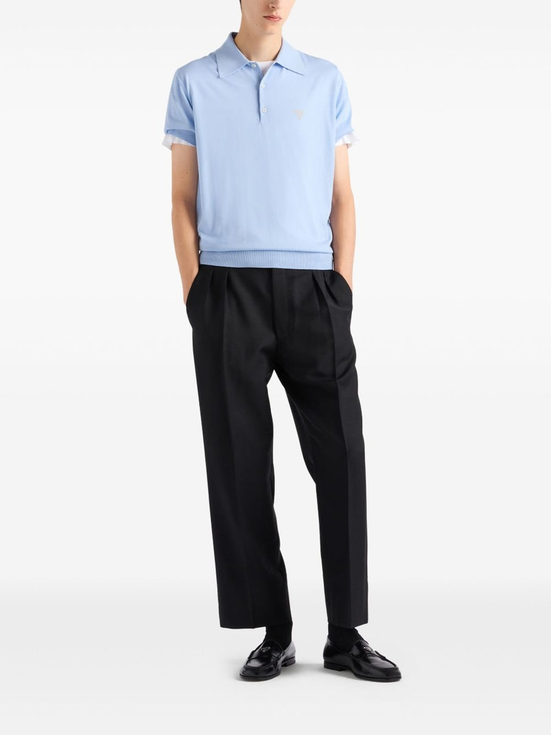 Prada fine wool polo shirt outlook