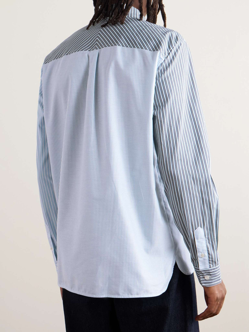 Erwann Logo-Embroidered Striped Cotton Shirt 4