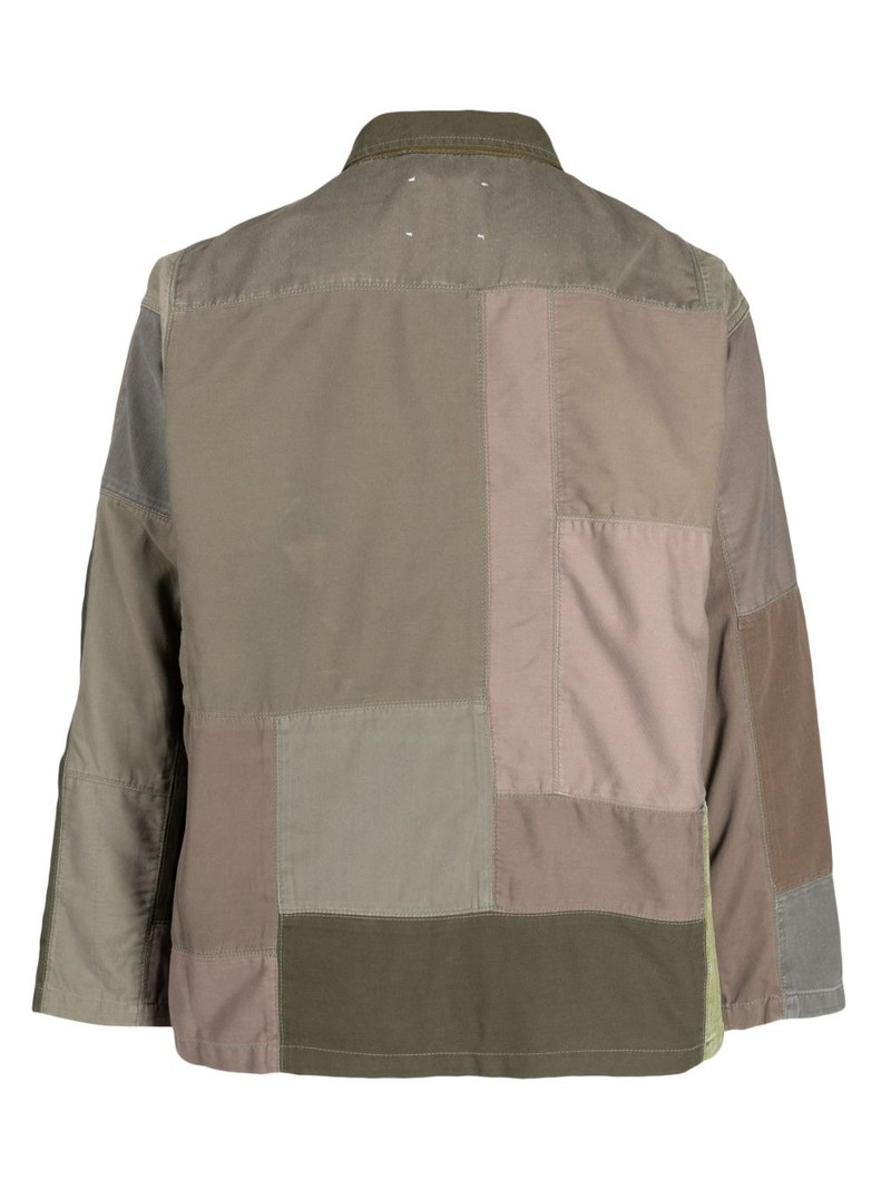 PRESIDENT’s logo-patch cotton military jacket outlook