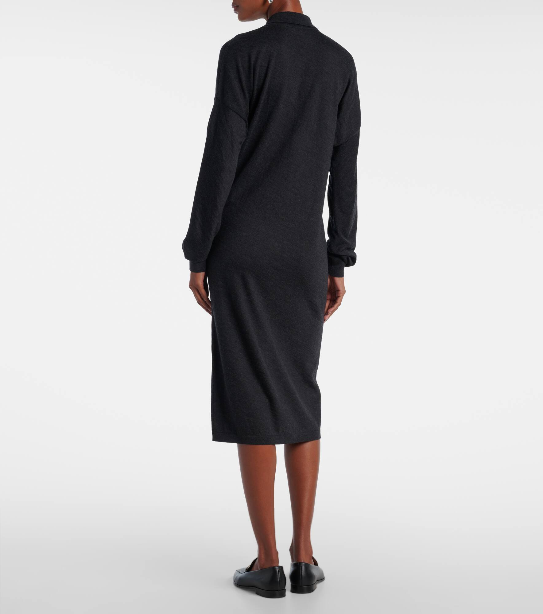 Wool and silk polo dress - 3