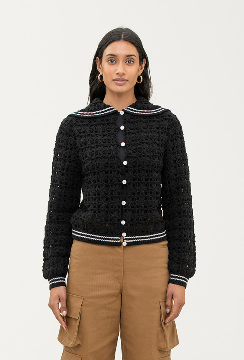 Magic Cardigan - Black/Cream 4