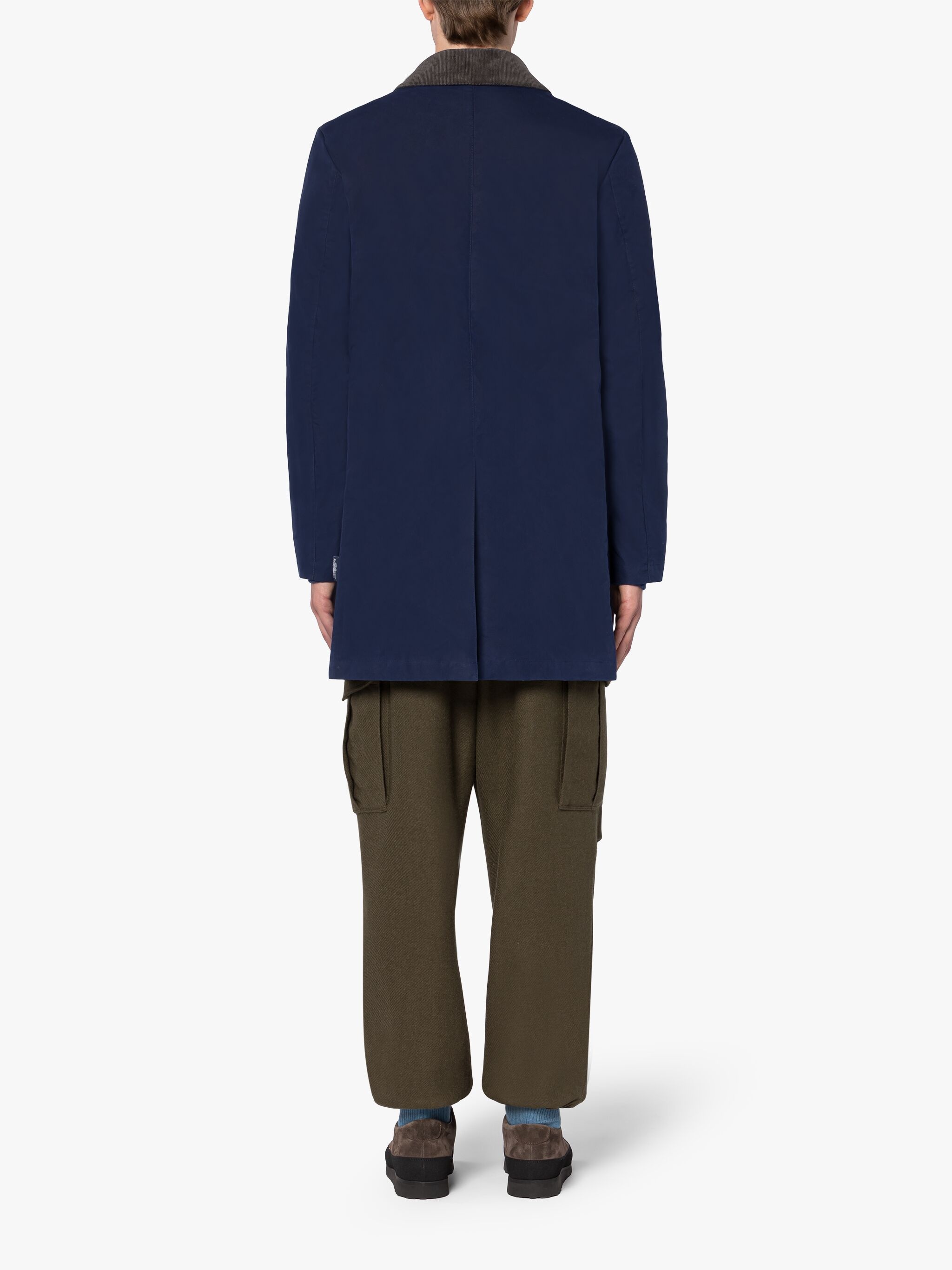 NORFOLK NAVY WAXED COTTON COAT - 3