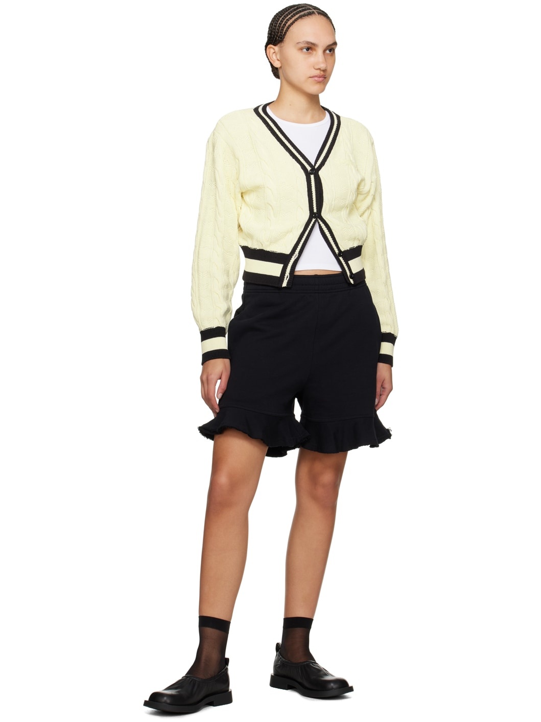 Off-White Heart & Cable Cardigan - 4