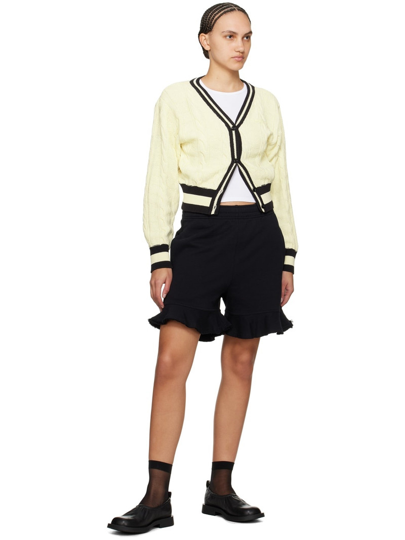 OPEN YY Off-White Heart & Cable Cardigan outlook