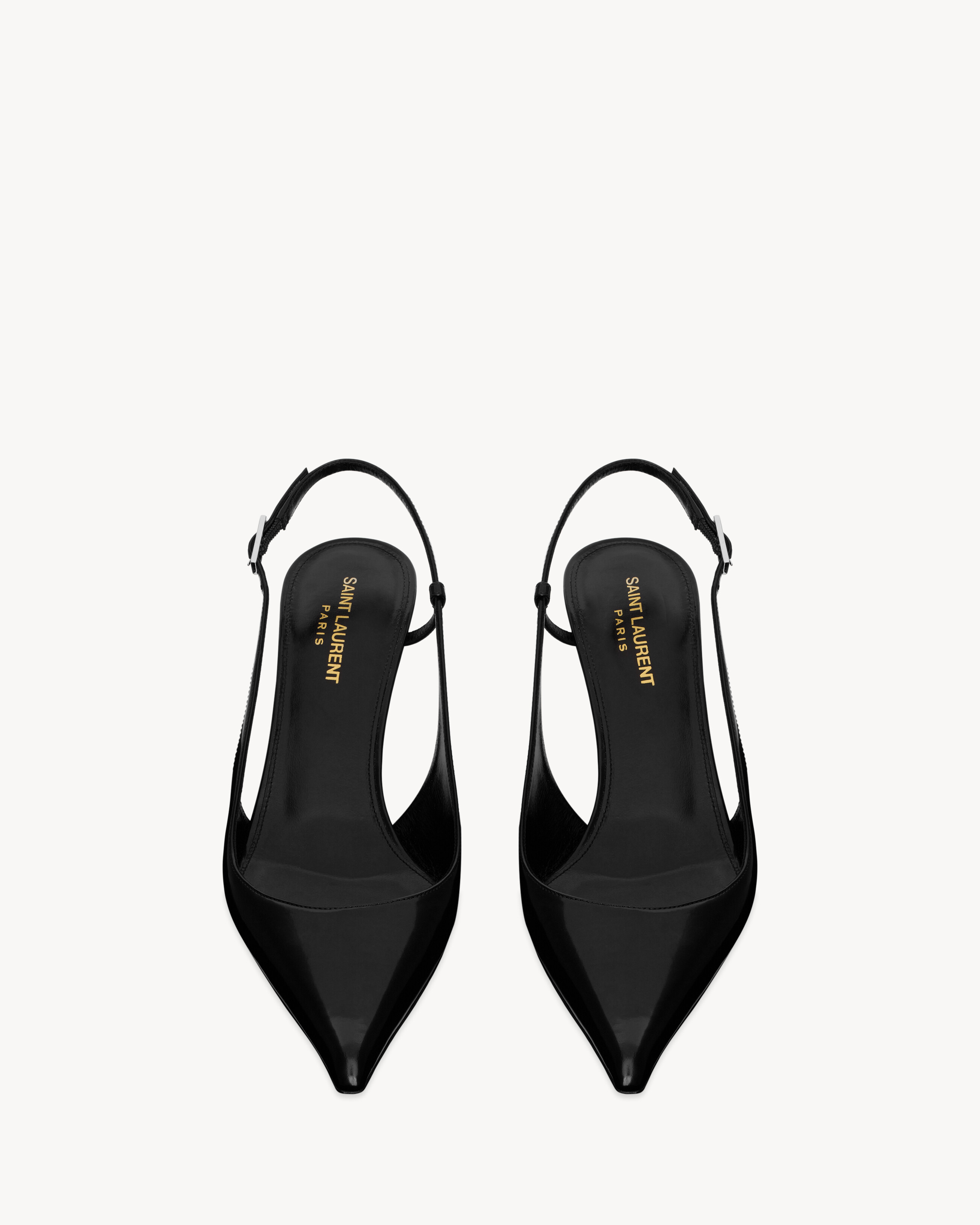 vendome slingback pumps in glazed leather - 2