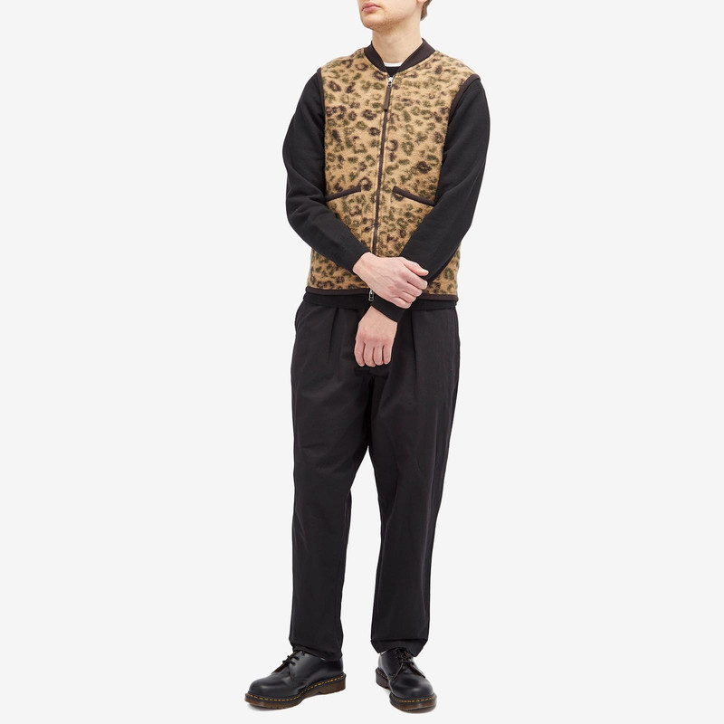 Universal Works Universal Works Leopard Wool Fleece Gilet outlook