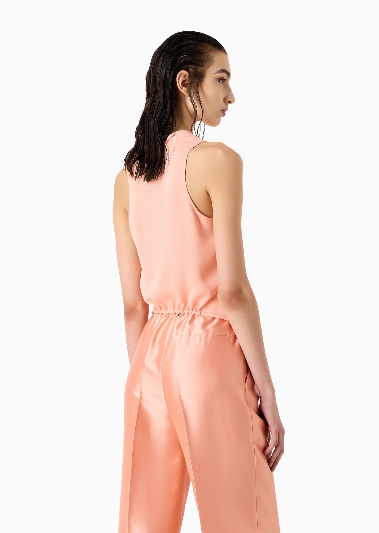 ASV organic silk cross-over top - 3