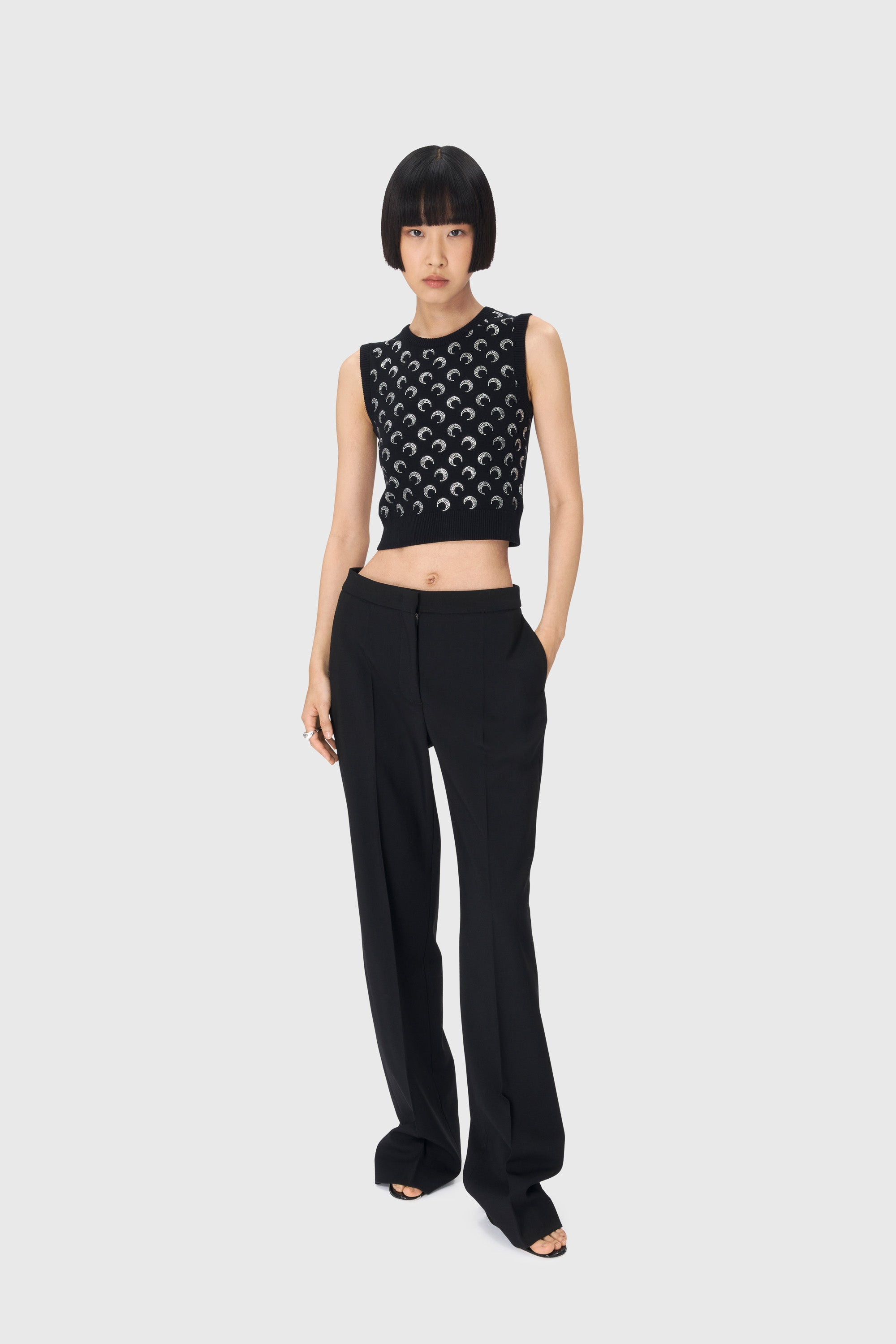 Moon Strass Knit Vest - 2