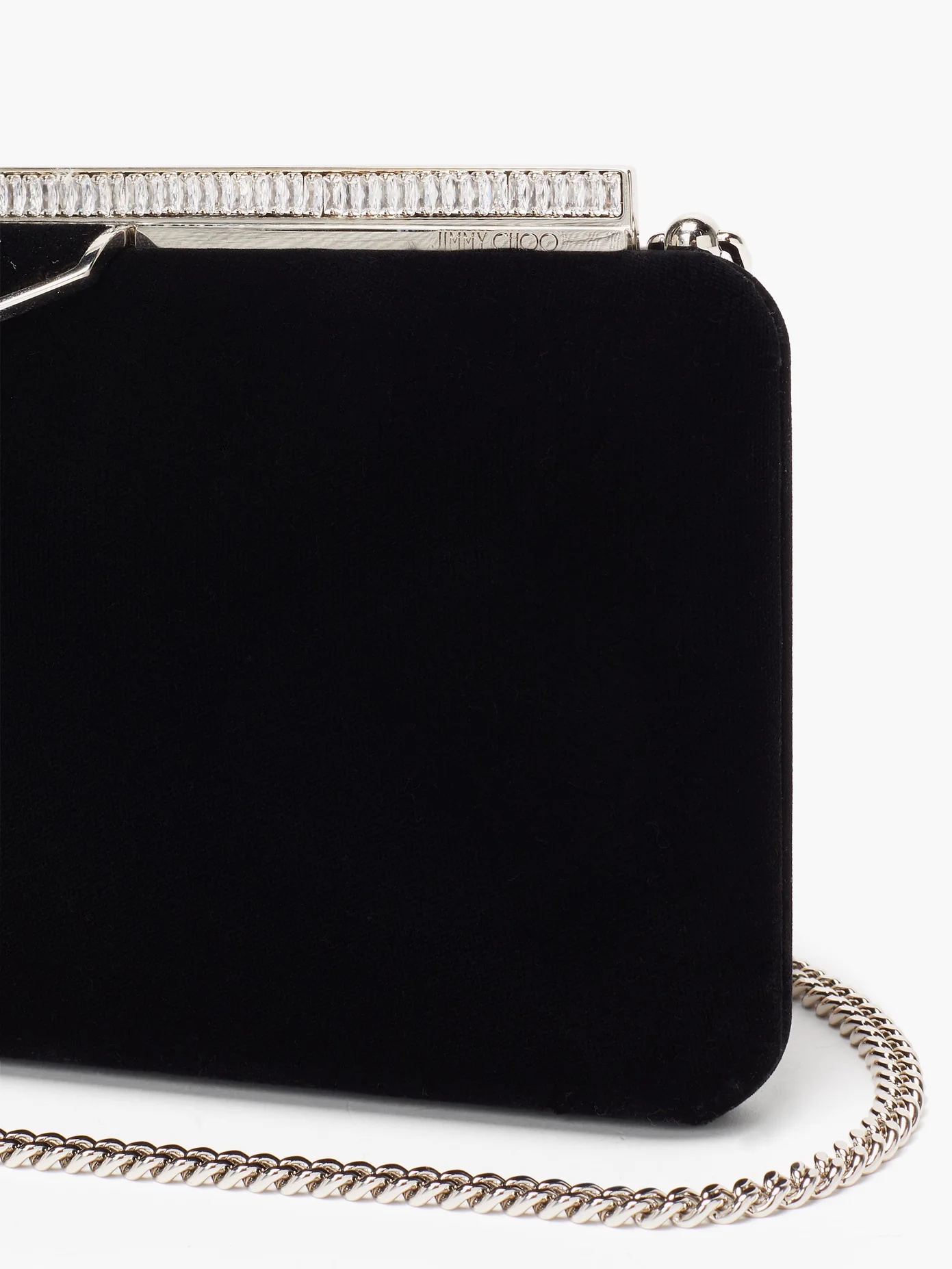 Ellipse crystal-embellished velvet shoulder bag - 6