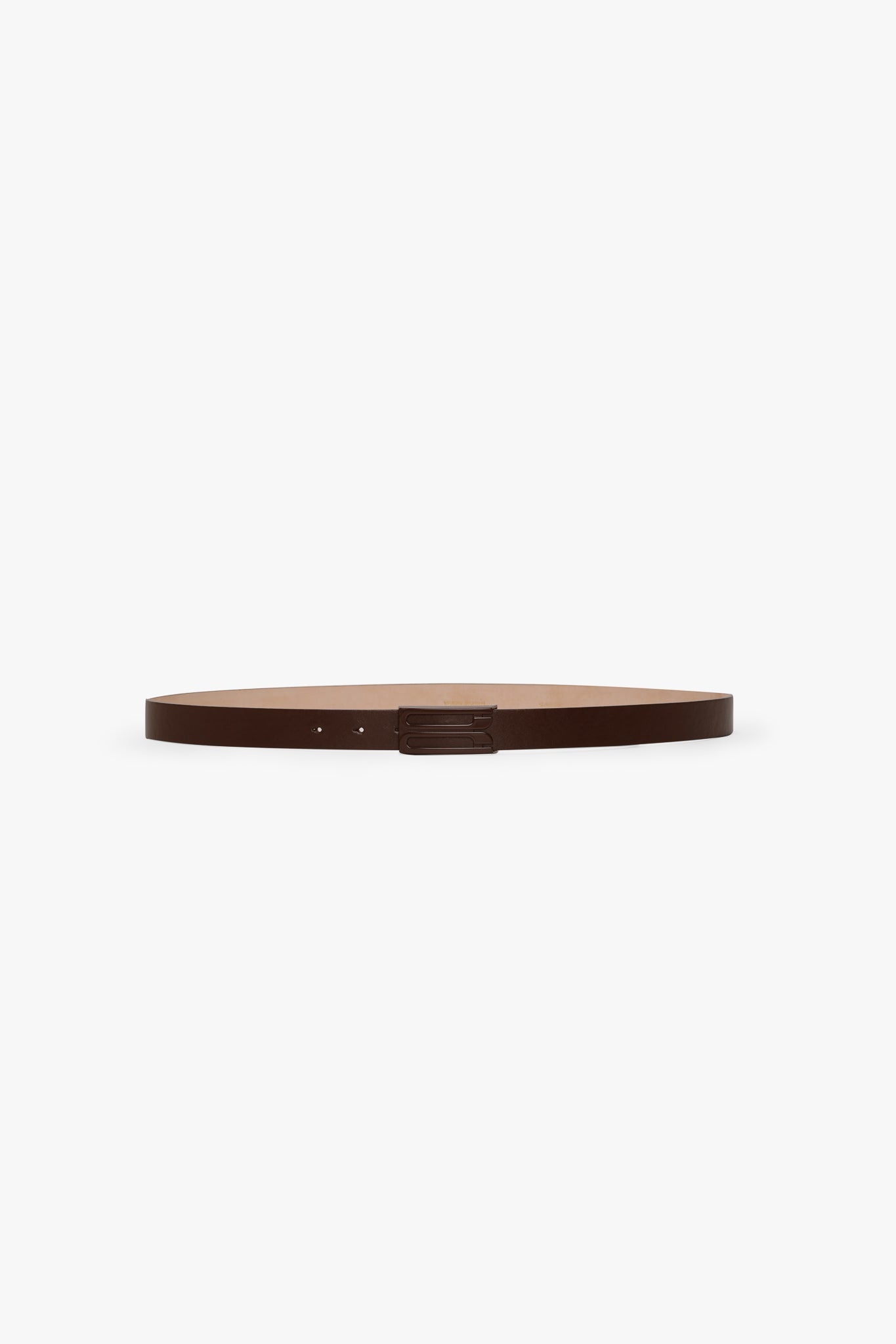 Tonal Frame Belt In Dark Brown Smooth Leather - 1