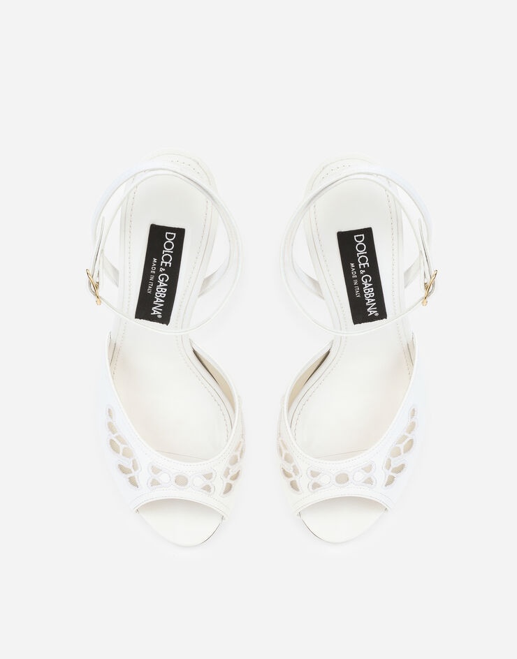 Embroidered nappa leather sandals - 4