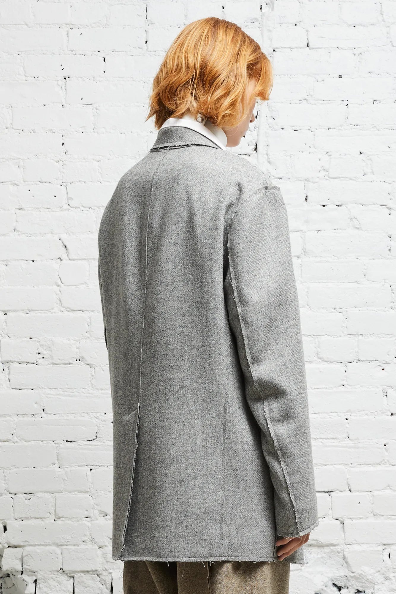 RAW CUT BLAZER - LIGHT HEATHER GREY - 4