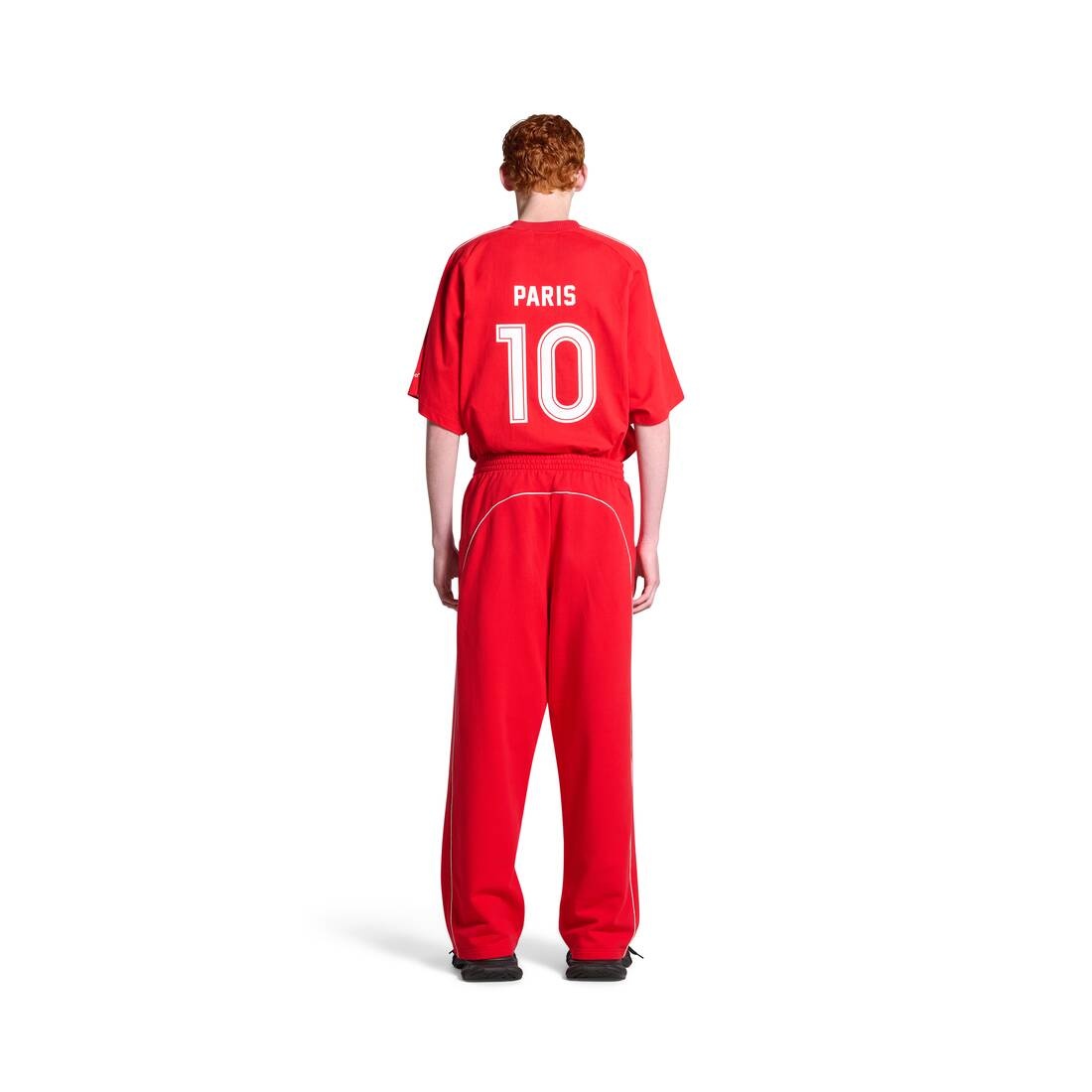 Soccer Baggy Sweatpants in Red/white - 4