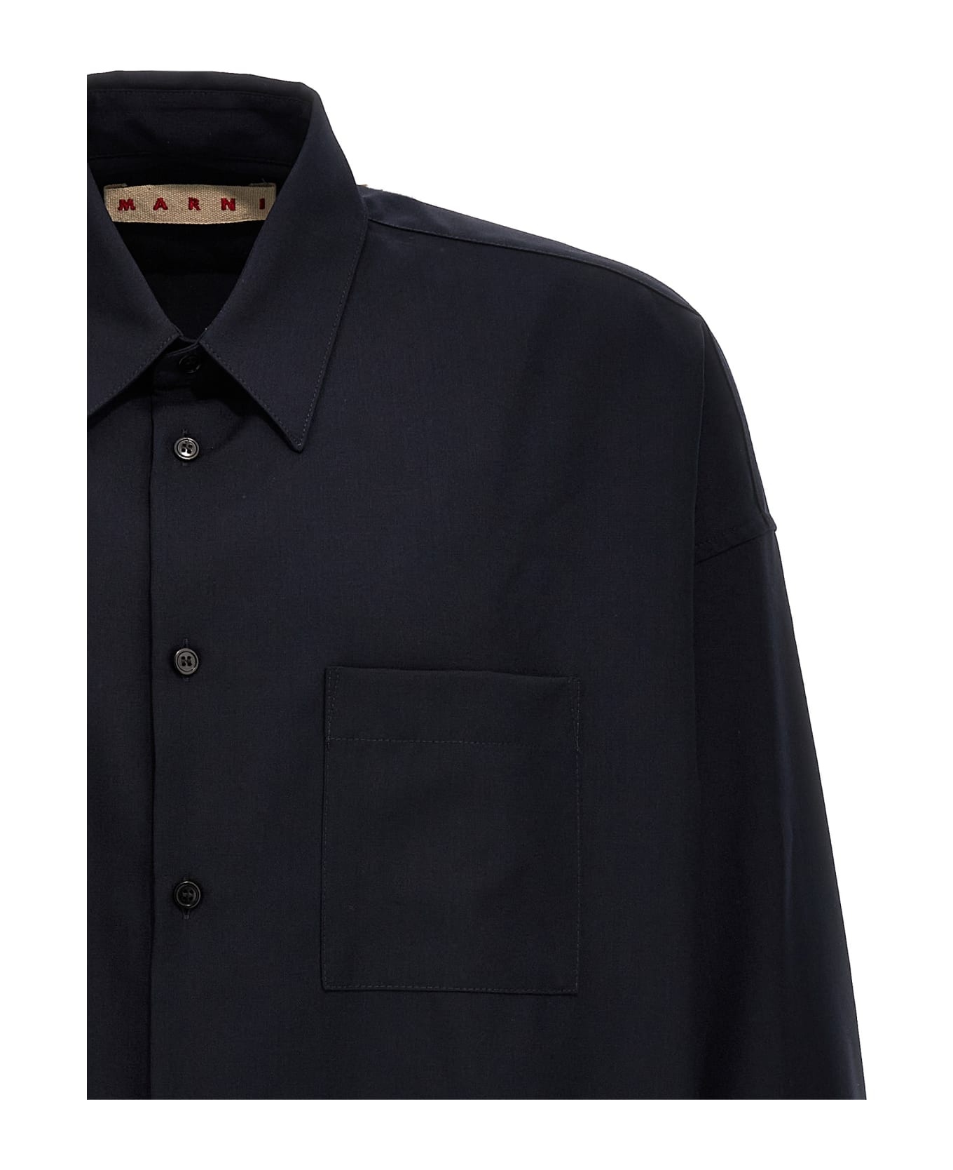 シャツ MARNI Cool wool shirt Marni Cool Wool Shirt With Contrast Stitching | italist