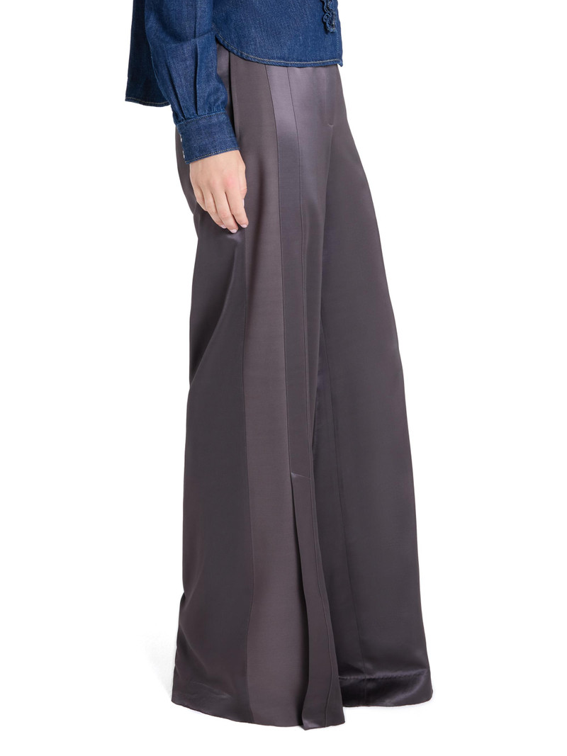 Women's Taite Satin Wide-Leg Pants - Chocolate Torte 4