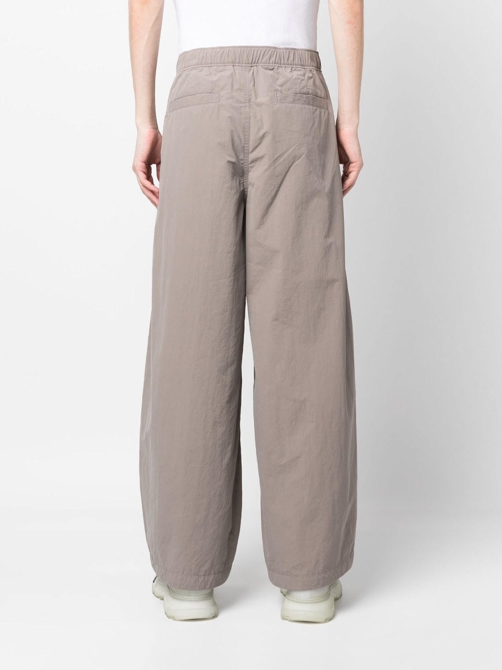 drawstring cotton trousers - 4