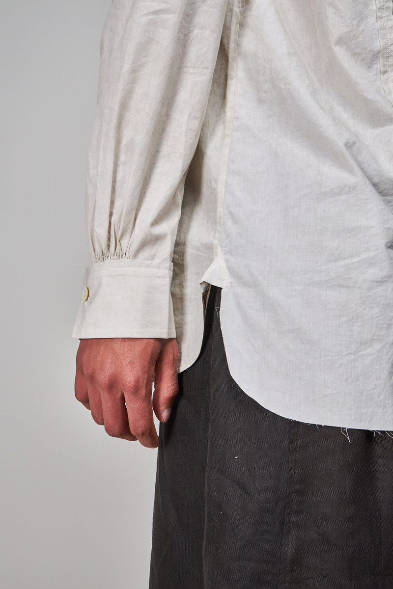 Ziggy Chen Mandarin Collar Hybrid Dress Shirt, cream outlook