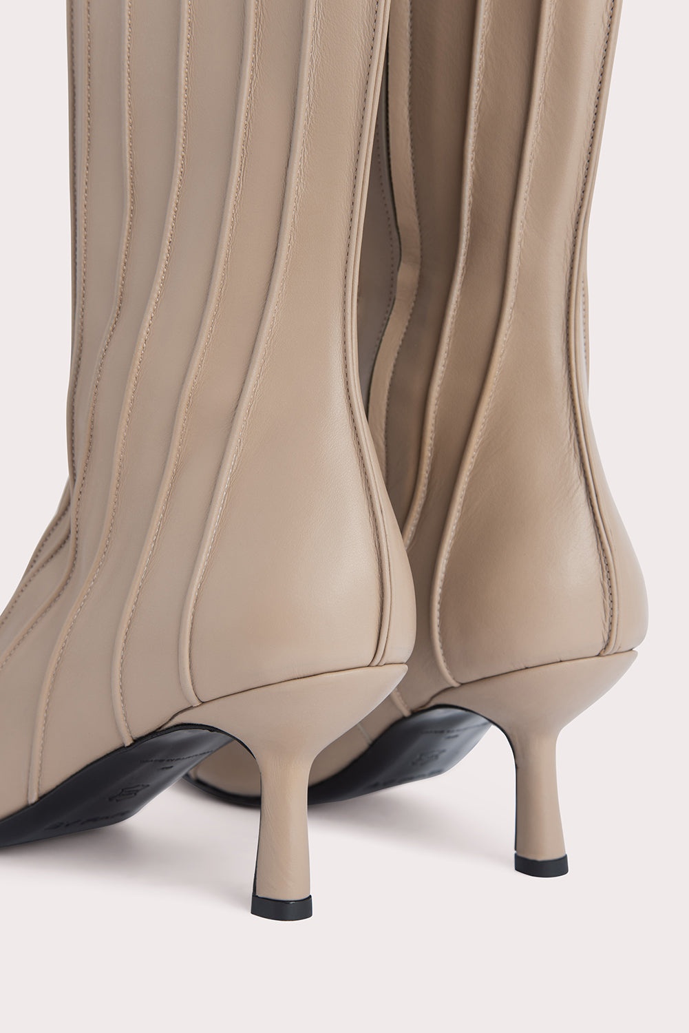 Faye Taupe Nappa Leather - 5
