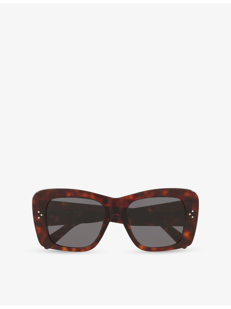 CL40321I 3-Dots Square-Frame Tortoiseshell Acetate Sunglasses 6