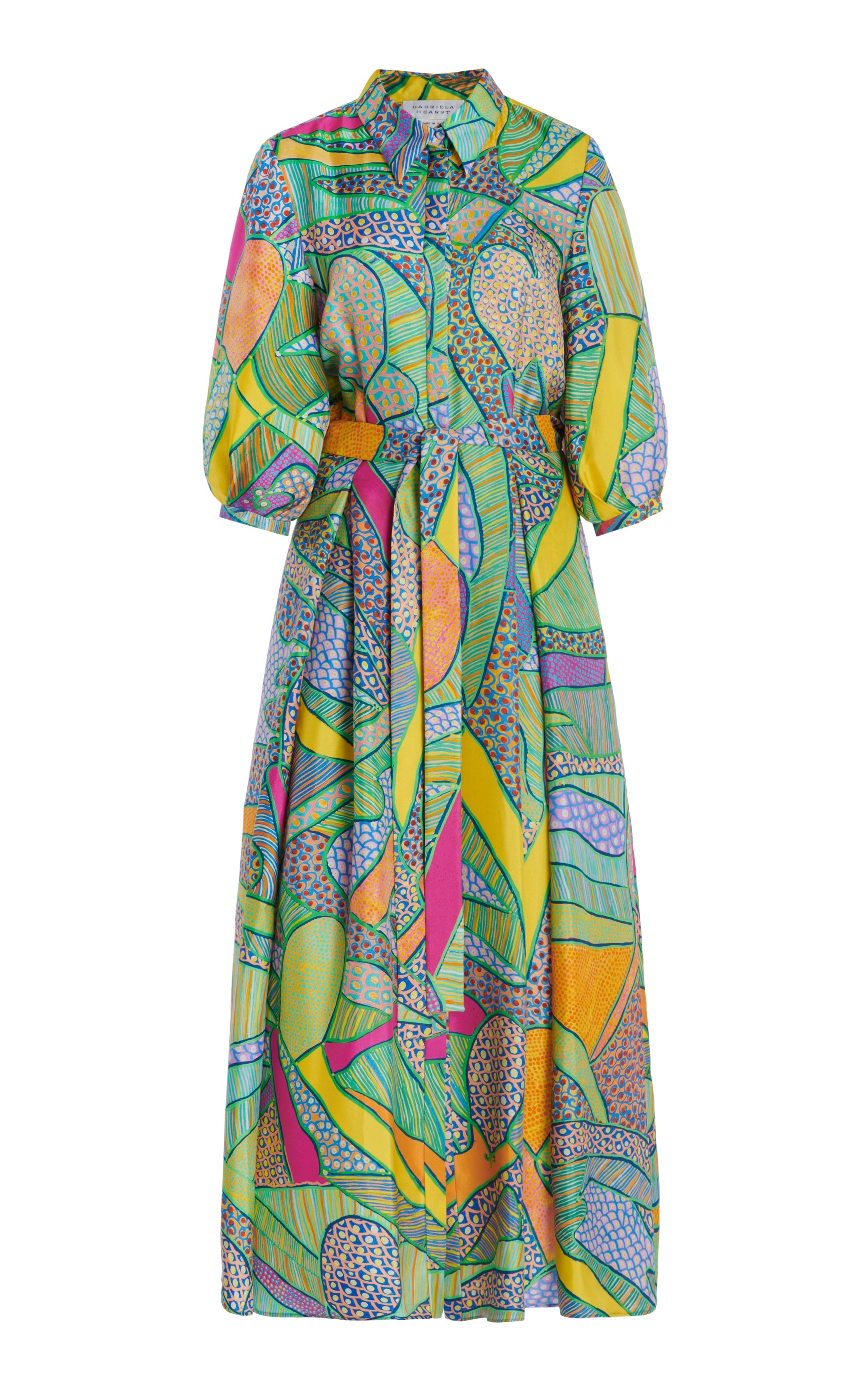 Andy Dress in Printed Silk - 1