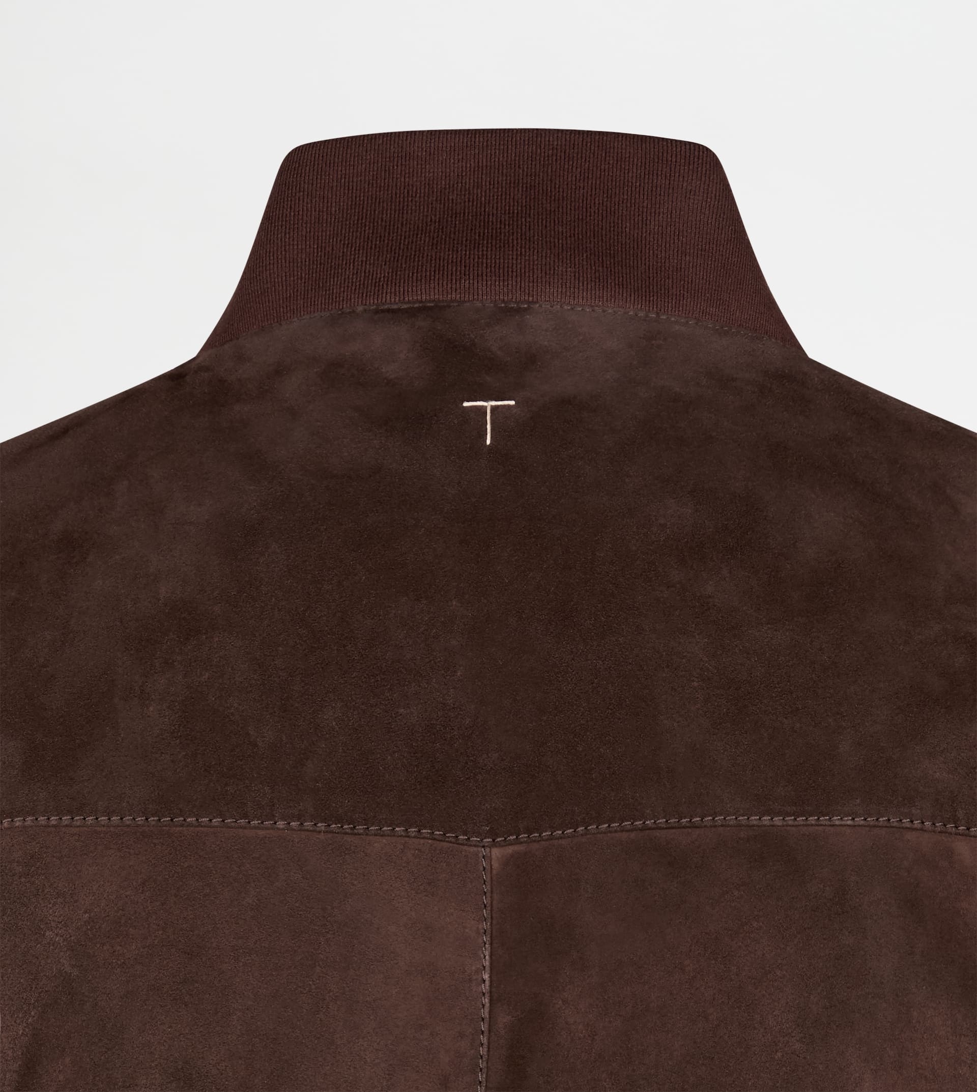 BOMBER JACKET IN PASHMY SUEDE - BROWN - 8