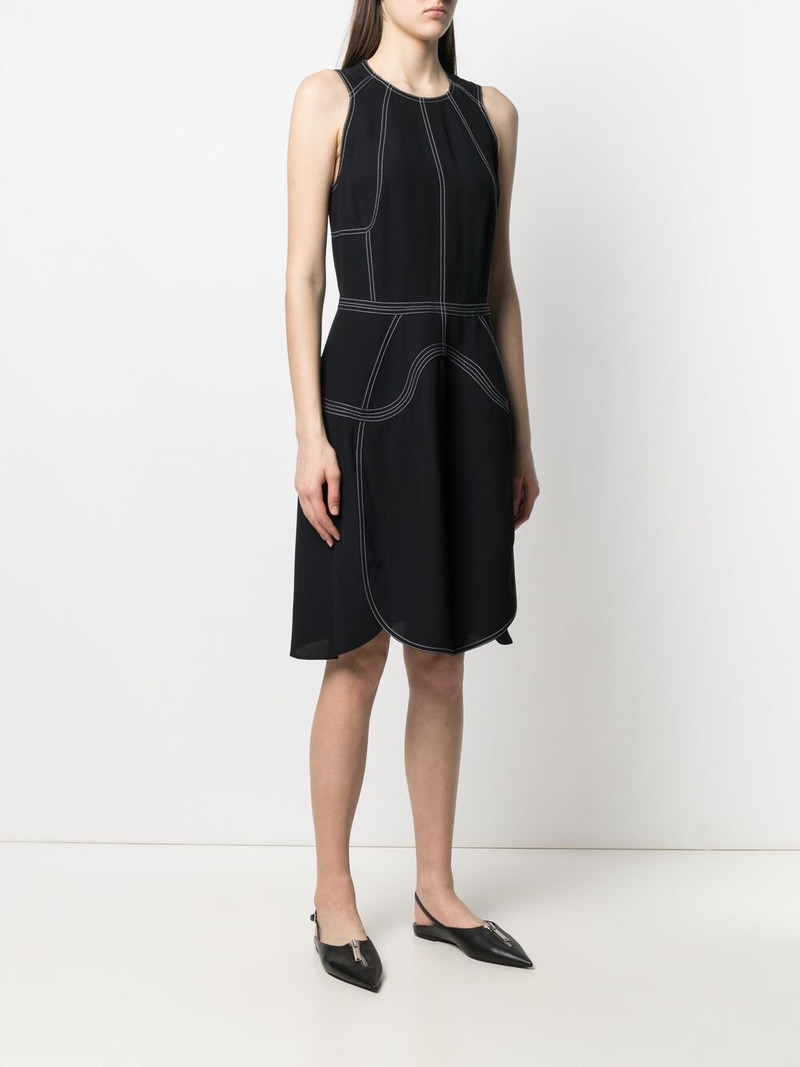 contrast-stitch sleeveless dress 3