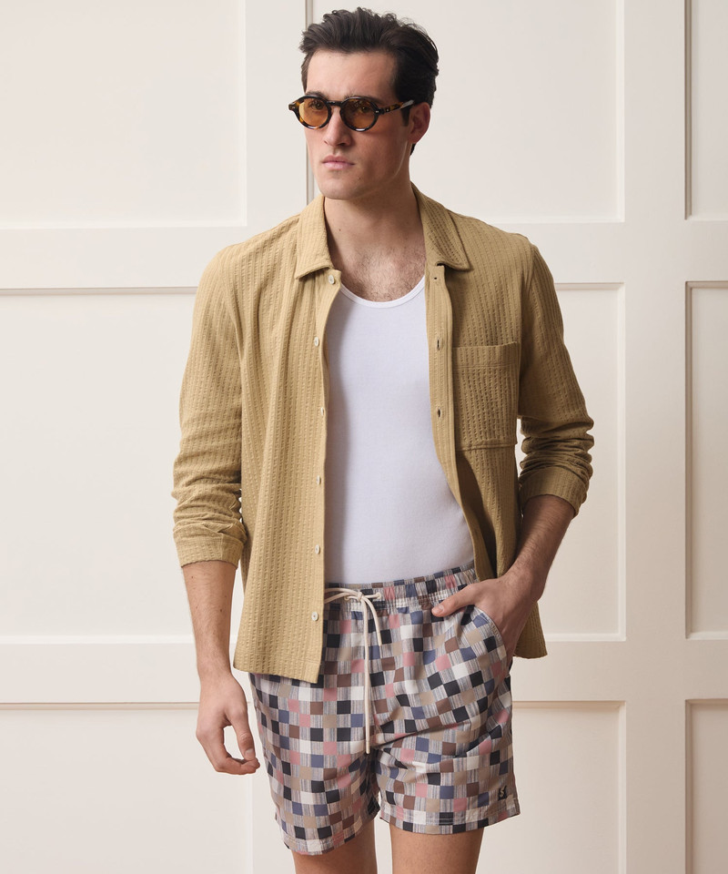 TODD SNYDER Knit Seersucker Shirt outlook