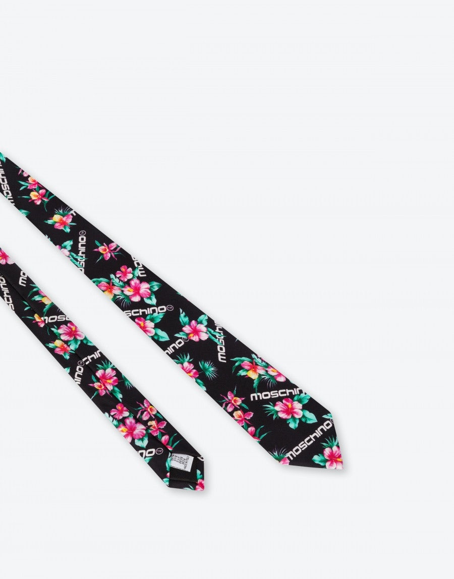 HIBISCUS PRINT TIE - 2
