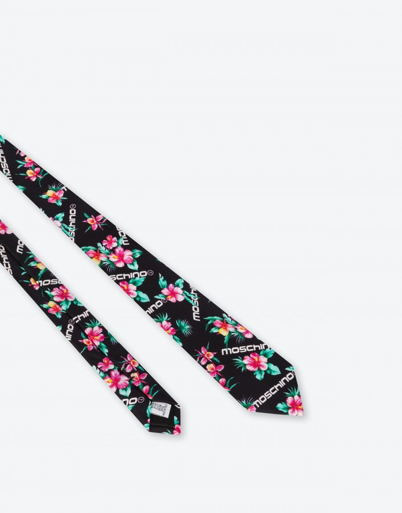 Moschino HIBISCUS PRINT TIE outlook