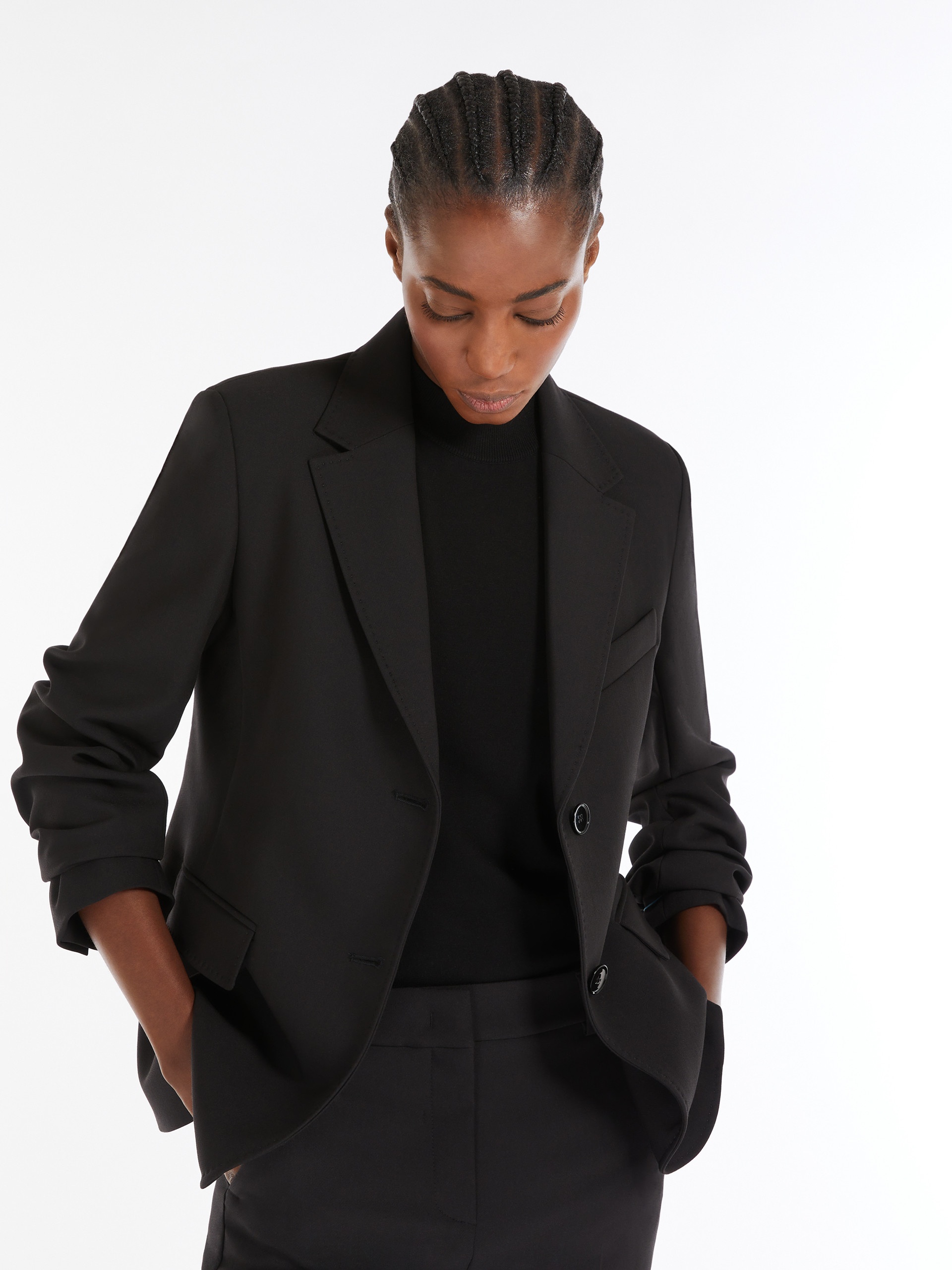 UVA Single-breasted blazer in stretch wool-blend canvas - 5