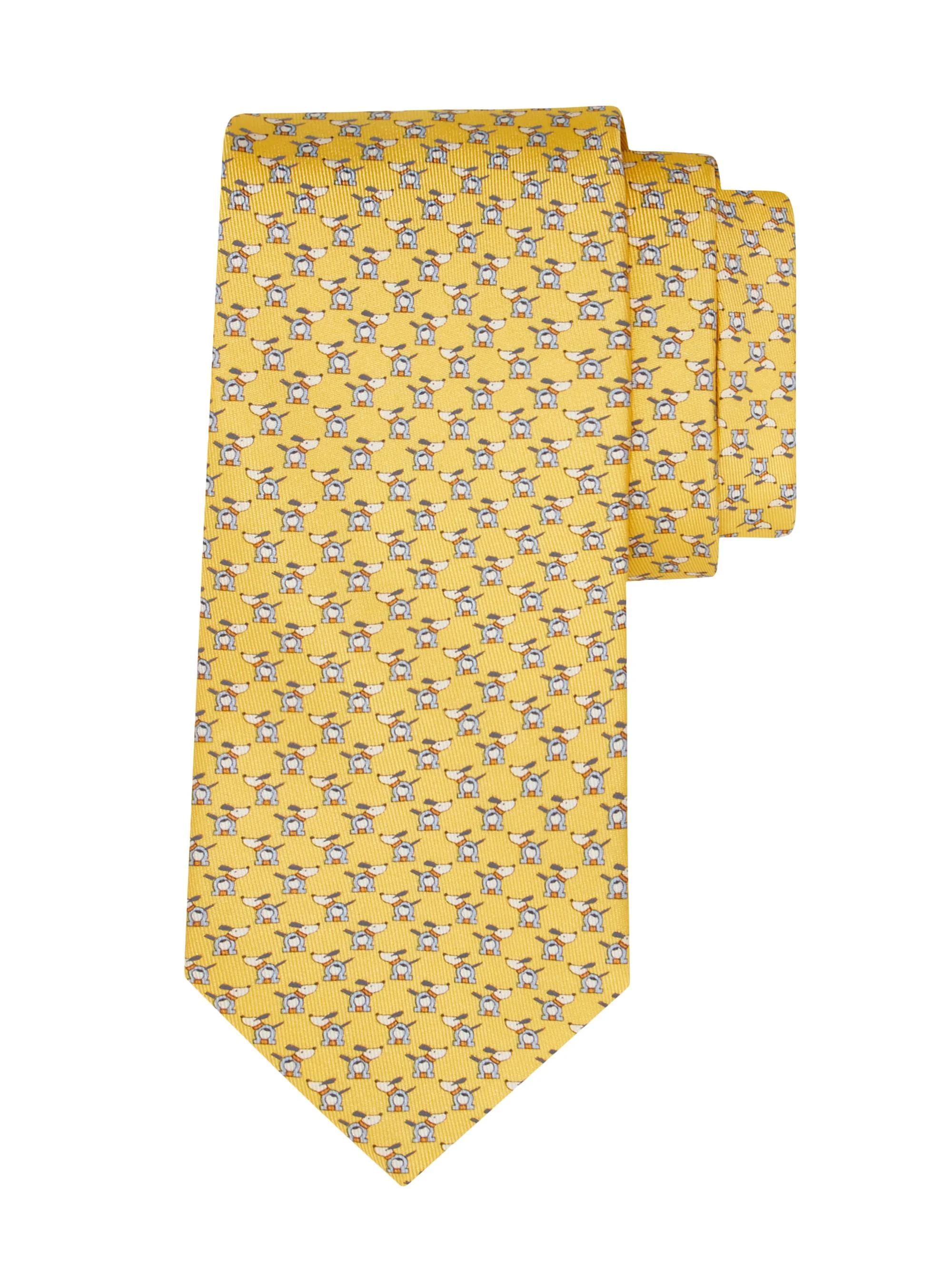 Men's Oreste Woven Silk Tie - Giallo - 1