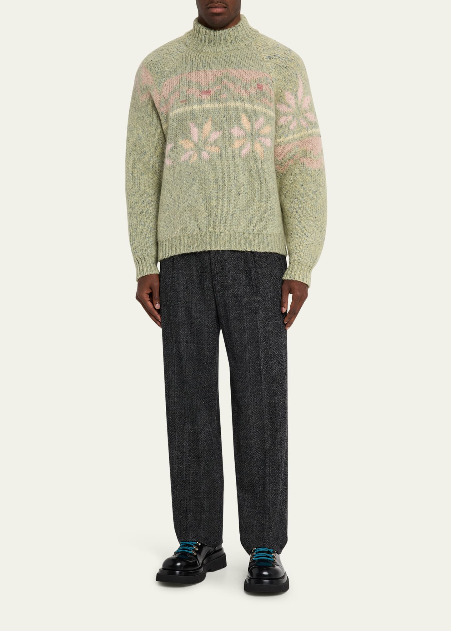 Men's Drunk Alpaca Wool Crewneck Sweater - 2