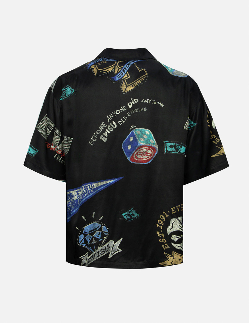 EVISU ALLOVER GAMING PRINT BOXY SHORT-SLEEVED SHIRT outlook