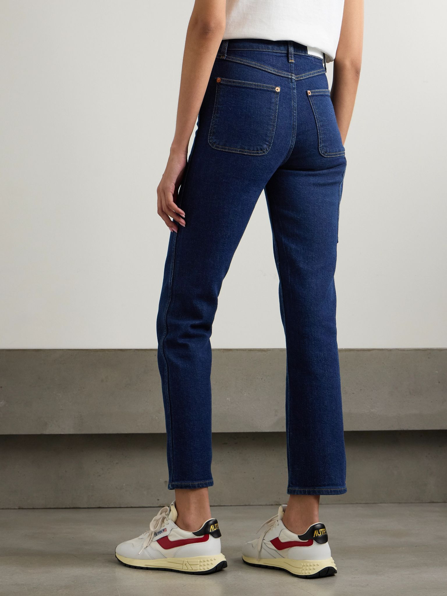 Painter Stove Pipe high-rise straight-leg jeans Dark denim - 4
