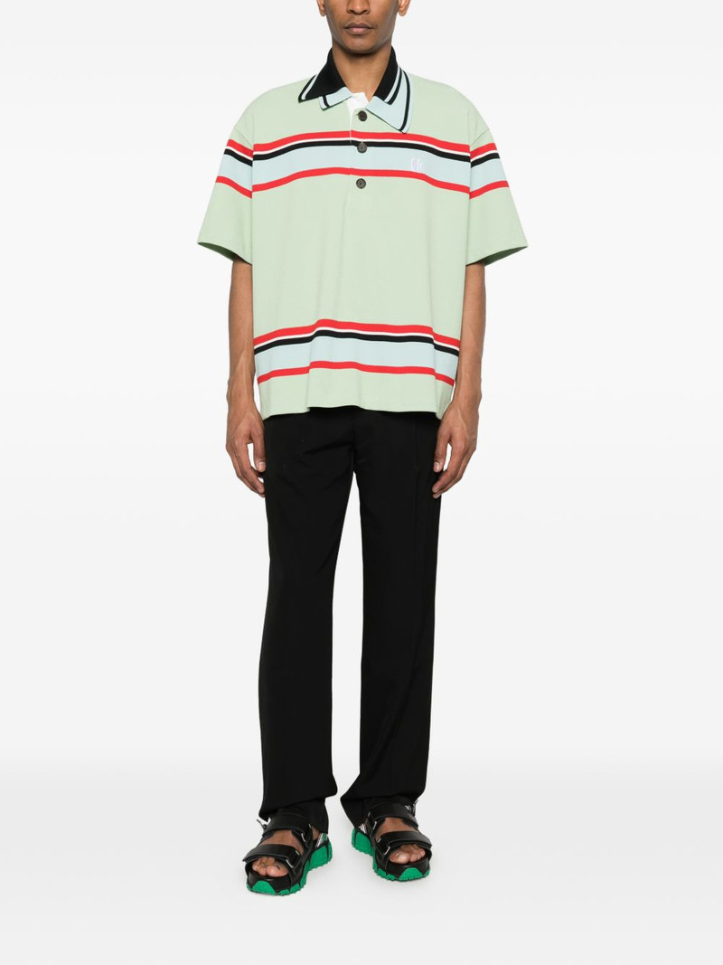 Kolor striped short-sleeve polo shirt outlook