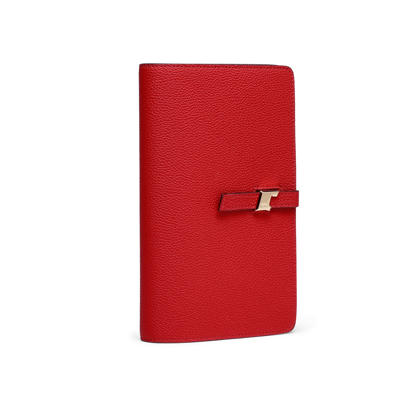 Red leather document holder - 5