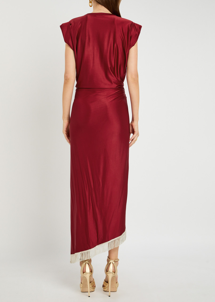 Rabanne Embellished Stretch-satin Midi Dress - 3