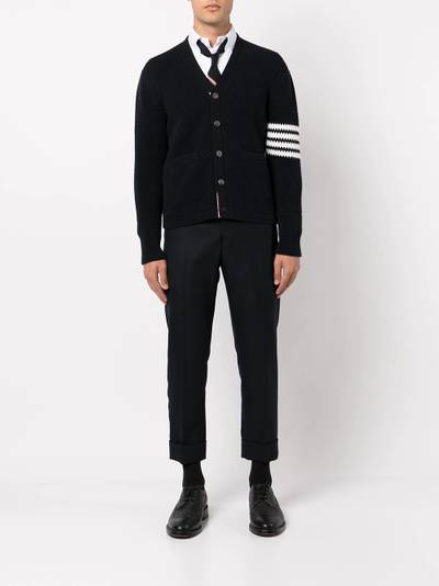 Thom Browne 4-bar stripe wool cardigan outlook