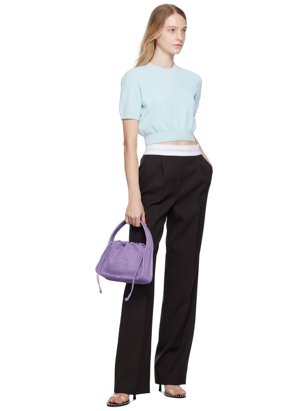 Alexander Wang SWEATER TEE IN RIBBED CHENILLE | REVERSIBLE