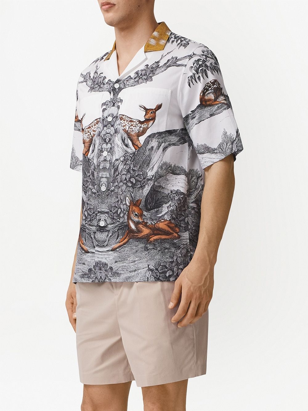 deer-print silk shirt - 3