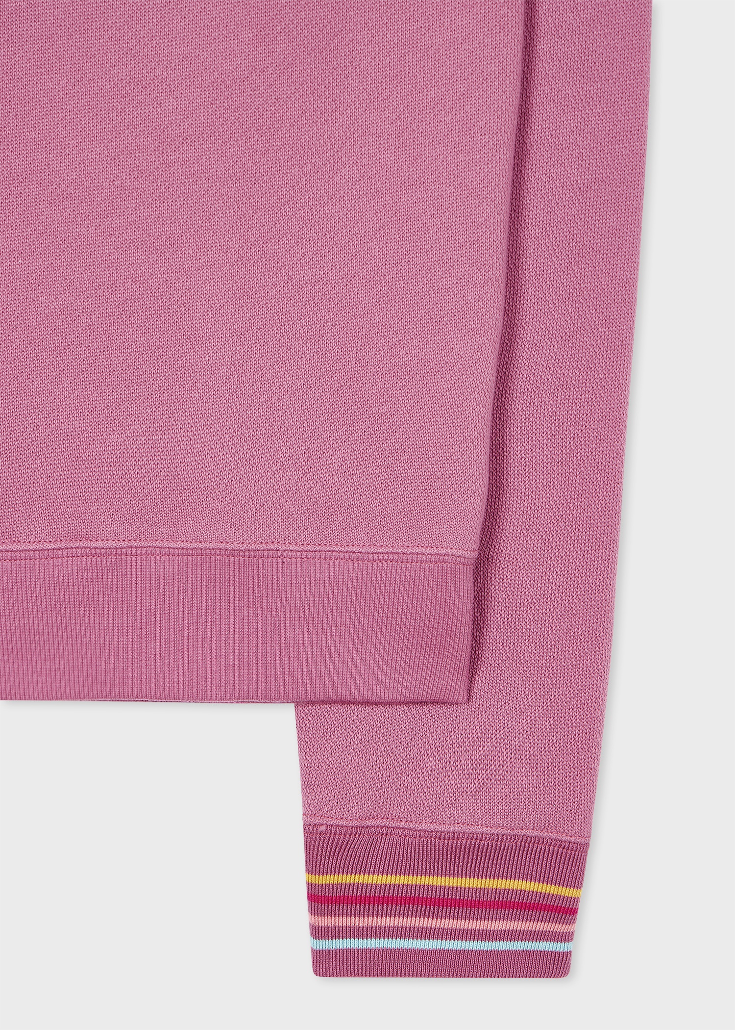 Women's Pink Lounge Sweatshirt With 'Swirl' Cuffs - 2