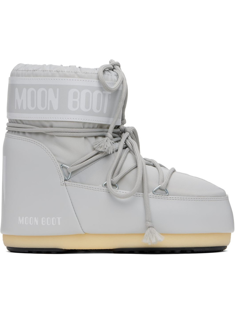 Gray Icon Low Nylon Boots 1