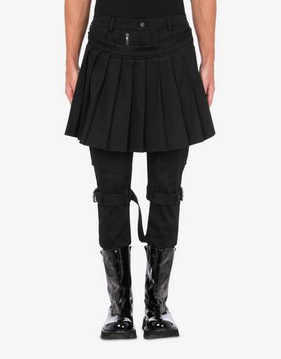 Moschino PUNK DETAILS STRETCH GABARDINE TROUSERS outlook