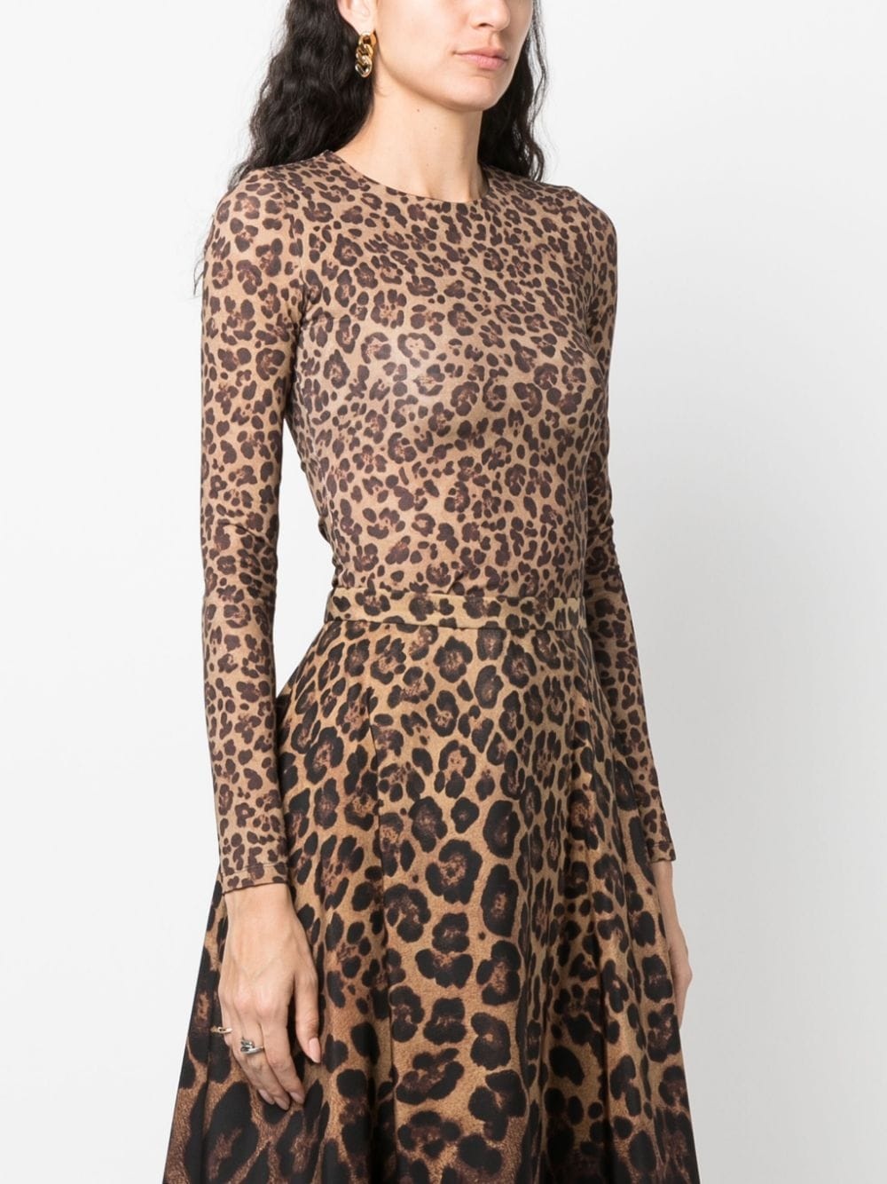 animalier-print jersey bodysuit - 3