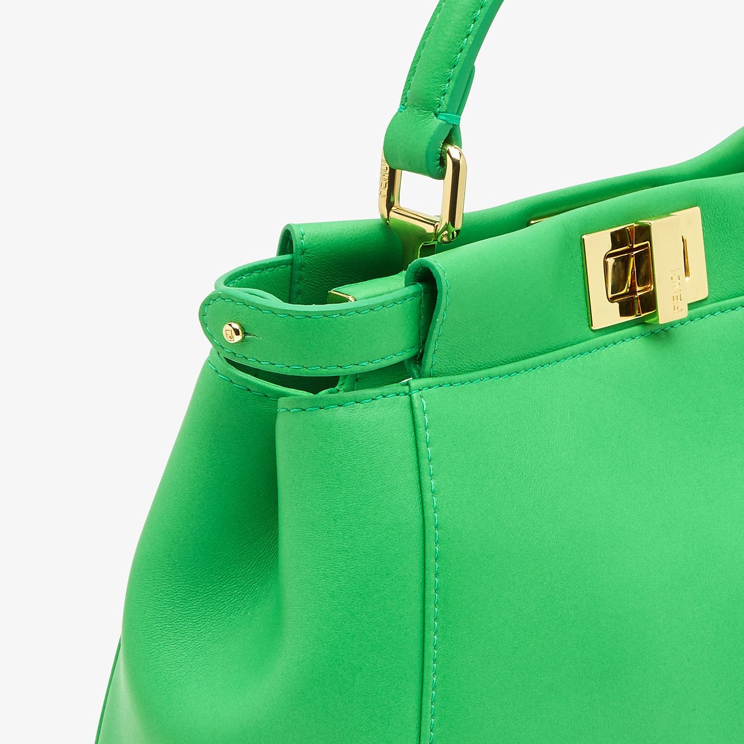 Green nappa leather bag - 5