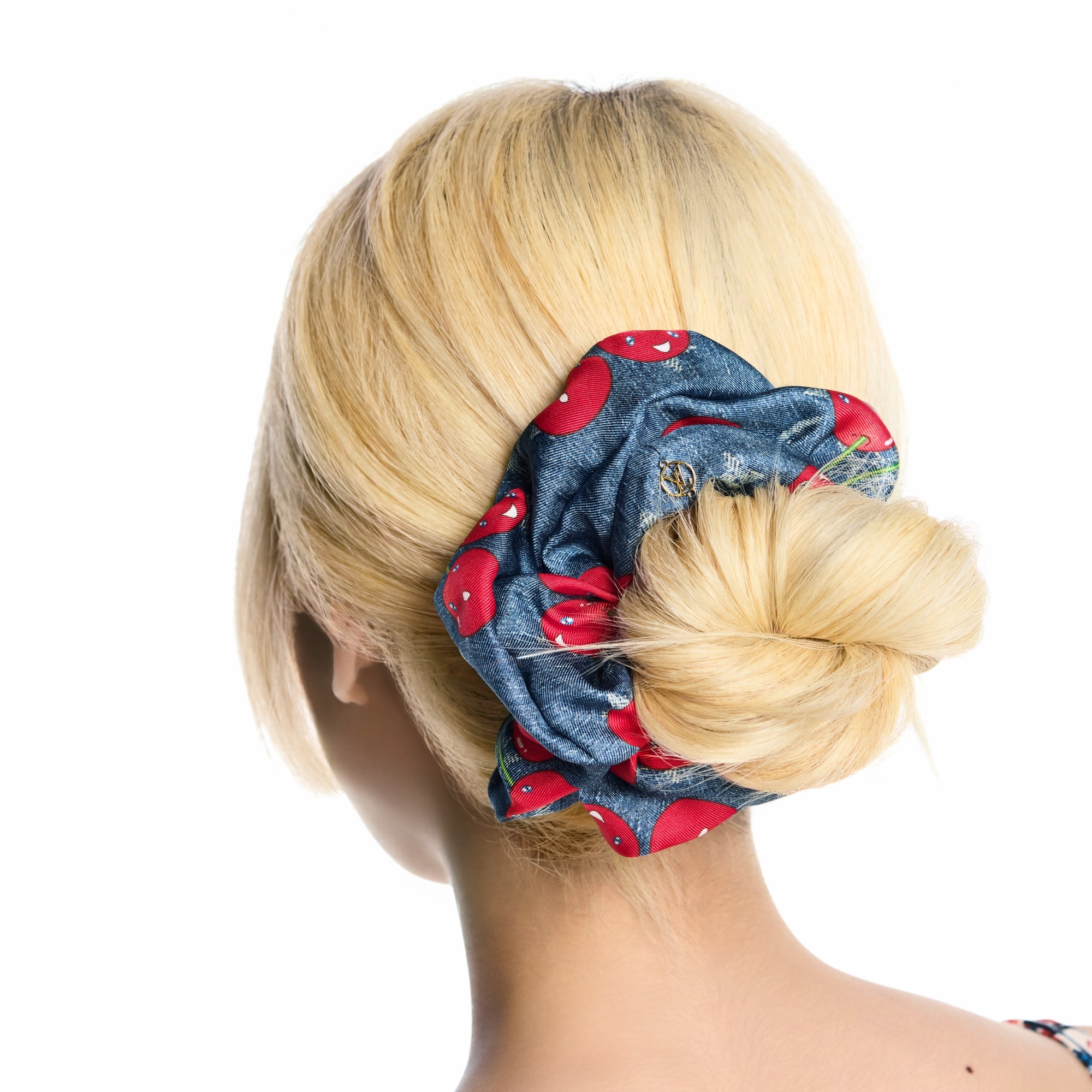 LV x TM Denim Cerise Scrunchy - 3